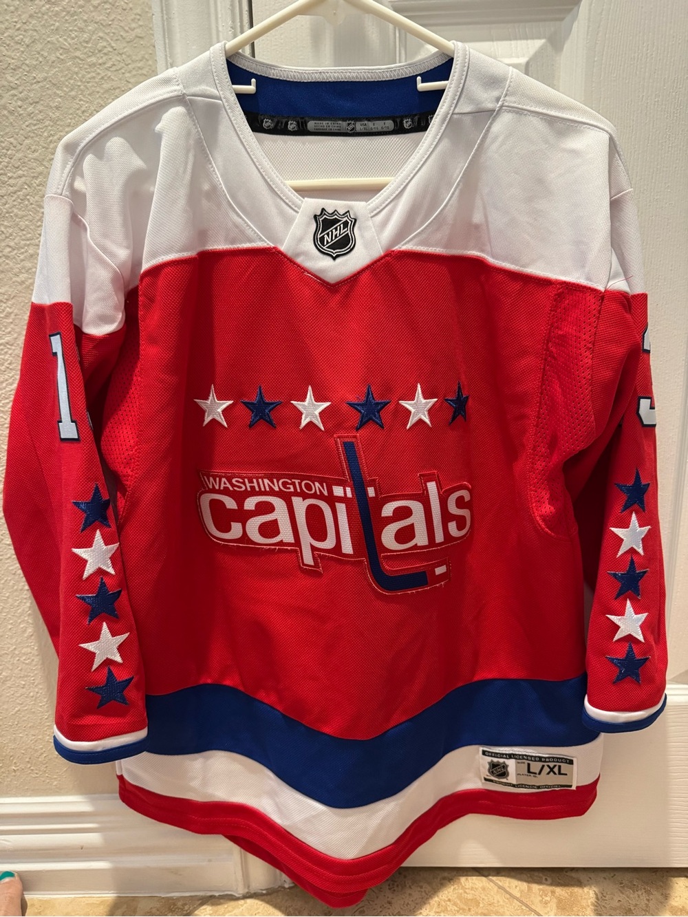 NHL Washington Capitals Kids Red, White & Blue Hockey Jersey